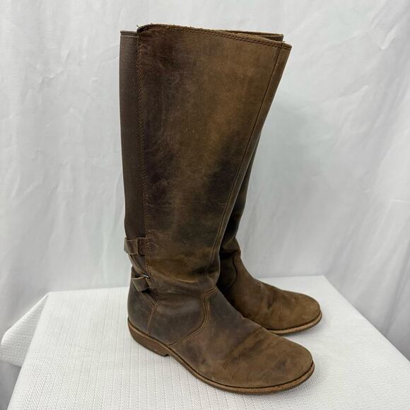 Teva Shoes - Teva Ellery Tall Boots Womens Size 7 Leather Waterproof Brown